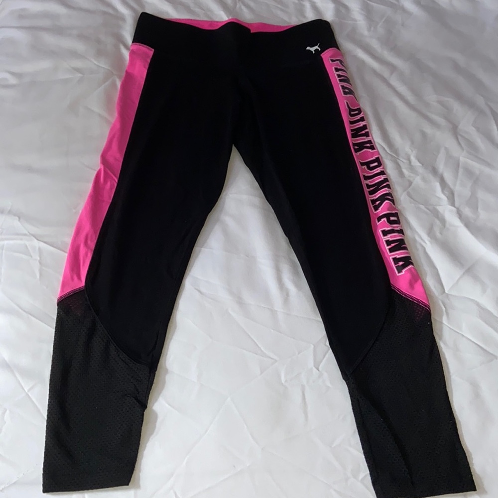 Neon PINK side Capris